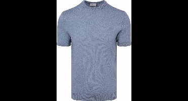 Suitable Knitted T-shirt Wake Steel Blue - Maat S - Heren - Casual T-shirts