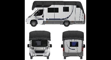 Zwarte camperhoes, 210D Oxford-stof XXL