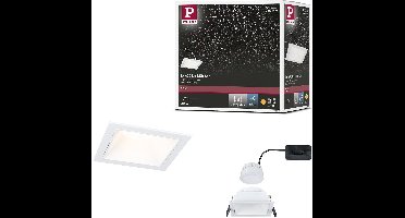 LED-inbouwlamp 3-Step-Dim Cole Coin Set van 1 IP44 hoekig 88x88mm Coin 6W 470lm 230V dimbaar 2700K Wit