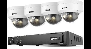 8-kanaals IP beveiligingsset – Beveiligingscamera Set – Netwerkcamera – CCTV Beveiliging – Surveillance Systeem – 12MP Resolutie – Dual-Light Nachtzicht