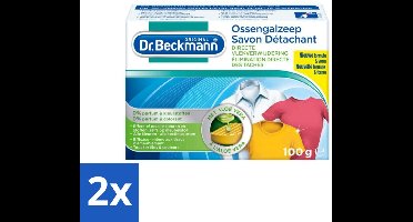 2 x Dr.Beckmann - Vlekkenverwijderaar - Ossengalzeep Met Aloë Vera - Witte en Gekleurde Was - 100g - Vlekkenverwijderaar - Vlekken Uit Kleding - Tapijt Schoonmaken - Meubels Schoonmaken - Aloë Vera