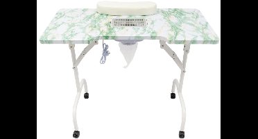 Core® Manicure Tafel met Afzuiging - Nageltafel - Bureau -Met Lades Op Wielen Met Remmen - Groen - 48cm x 95cm x 72cm