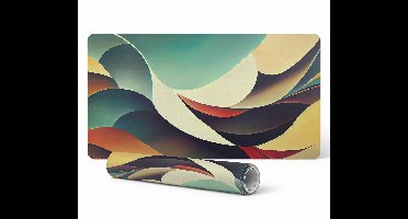 Designer beschermmat voor laptops met abstracte golven, 100x50 cm