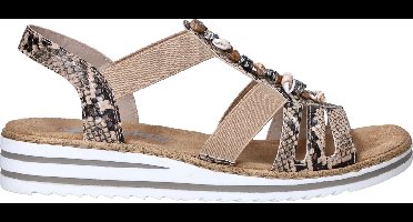 Rieker Sandalen Plat Sandalen Plat - Beige - Maat 36