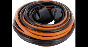 Verlengsnoer Zwart / Oranje van 10 m