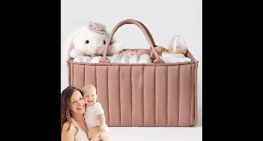 Luiertas Organizer, Stijlvolle Opbergmand voor Nieuweboren Essentiële Zaken & Luierstation, Baby Shower Cadeau & Must-Have