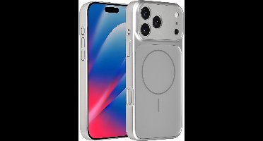 AG Matte Glass iPhone 17 Pro Max Backcover hoesje - Magsafe full protection cover - Zilver