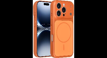 AG Matte Glass iPhone 16 Pro Backcover hoesje - Magsafe full protection cover - Oranje