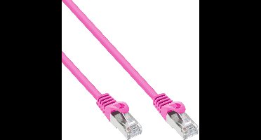 InLine® Patchkabel, S-FTP, Cat. 5e, roze, 15m