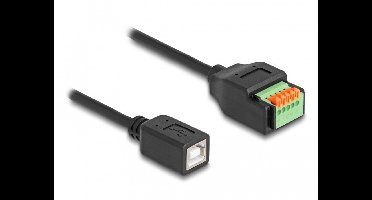 Delock USB 2.0 Cable Type-B female to Terminal Block Adapter with push button 15 cm