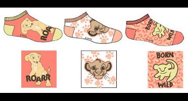 Disney The Lion King Sneakersokken - Maat 23-26 - Kindersokken - 3 paar - Voor kinderen - Secret uitvoering