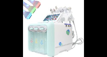 Hydro Dermabrasie Machine – Microdermabrasie Apparaat – Huidverzorging Apparaat – Gezichtsreiniging Machine – LED Lichttherapie – 6-in-1 Multifunctioneel – ABS Kunststof, EU Stekker