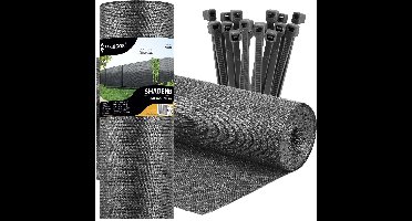 Springos - Zichtbreeknet - 1,5 x 25 m - 95% Schaduw - Antraciet
