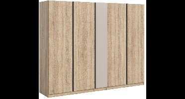 Oakland kledingkast 5 deuren eik decor, kashmir decor.