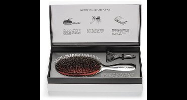 MOHI Bristle Nylon Spa Large Borstel - Zwijnenhaar borstel - Large - Brush - Borstel groot - Zilver - Boar brush