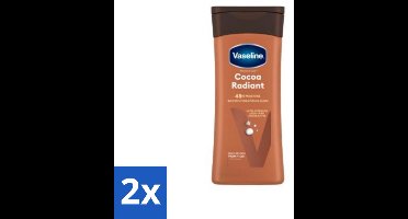 2 x Vaseline Bodylotion Cocoa 200 ml - Bodylotion - Huid Herstellen - Huid Stralen - Cacaoboter - Vochtigheid