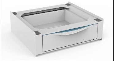 Meliconi Basetorre Extra - D55 x H20 cm - Uitneembare Lade - Stapelset - Antislip - Compatibel met alle wasmachines met een diepte van min. 45 cm - Wasmachineonderdeel & -accessoire - Wit