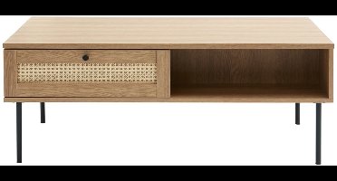 Salontafel Naturel Eiken - Rotan - 110x60x42cm - Pensacola - Giga Living