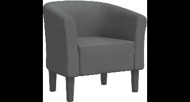 vidaXL - Kuipstoel - stof - donkergrijs