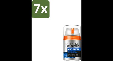 7 x L'Oréal Men Expert Stop Rimpels Dagcrème 50 ml - Anti-rimpel Crème - Stop Rimpels - Anti-aging Crème - Huidveroudering - Boswelox