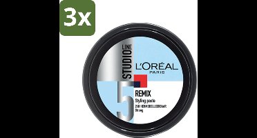 3 x L'Oréal Studio Line Special FX Remix Paste 150 ml - Haarkleur - Haartypen - Haartypen - Haartypen
