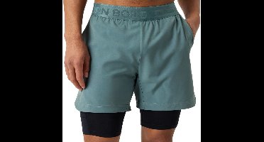 Björn Borg 2 In 1 Shorts - heren sportbroek kort - groen