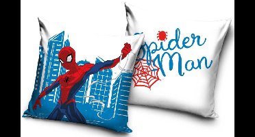 Spiderman sierkussen Blauw/wit 40 x 40 cm
