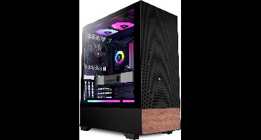 PC Behuizing ATX Mid Tower – Gaming Case met 3 Ventilatoren & Gehard Glas Zijpaneel – Zwart (H3)