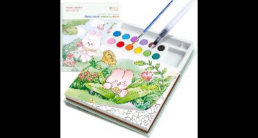 Waterverf kleurboek - voor kinderen van 3-8 jaar – Creatieve waterverfset om mee te knutselen en te leren, educatief speelgoed en een leuk cadeau-idee voor jongens en meisjes