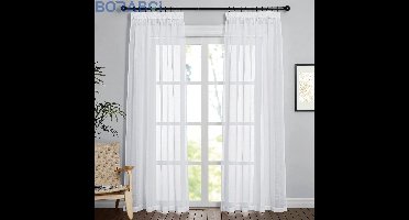 Gordijn - Wit - 200x140 cm - Polyester