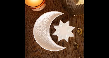 Something Different - Crescent Moon and Star Decoratie schaaltje - Wit