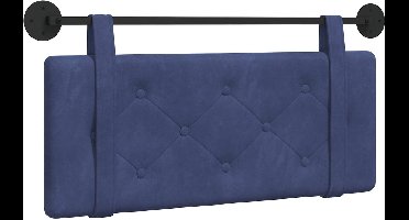 vidaXL - Hangend - hoofdbord - Politieblauw - Fluweel