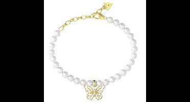 Guess Jewellery JUBB06124JWYGS Parel Vlinder Armband Goudkleurig
