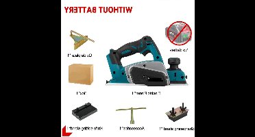 Schaafmachine - Elektrische Schaaf - Parallelgeleider - Opvangzak - Draadloze Elektrische Houtfrees - 30000RPM – Brushless Trimmer & Schaafmachine Zonder Accu – Geschikt voor 18V Accu