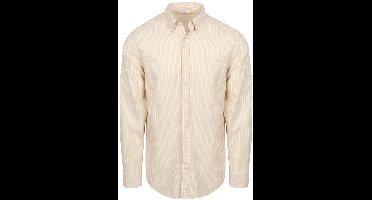 McGregor Overhemd Cotton Linen Strepen Ecru - Maat XL - Heren