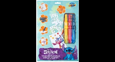 Blaaspennen Set Disney Stitch Inclusief 3 blaaspennen en 3 sjablonen - Spraypen - Blopens - Blaasstiften