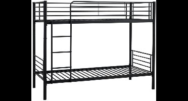 Stapelbed Bunky 90x200 cm zwart metaal