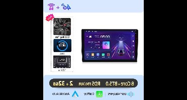 Android Multimediasysteem – Autoplayer – Navigatiesysteem – Infotainmentsysteem – Head Unit – 9 Inch IPS Touchscreen – Draadloze CarPlay & Android Auto