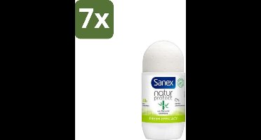 7 x Sanex – Deo Roll-on – Bamboo Fresh Efficacy – 50 ml - Bamboo Deodorant - Natuurlijke Frisheid - Alcoholvrije Deodorant - Huidvriendelijke Deodorant - Transpiratiegeur