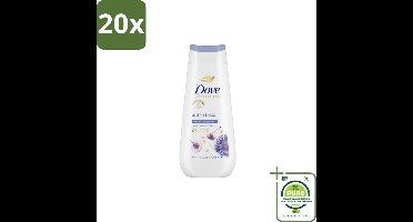 20 x Dove – Douchecrème – Anti-Stress – 225 ml - Grootverpakking - Douchecrème Anti-stress - Ontspannende Douchecrème - Droge Huid Verzorgen - Hydratatie - Blauwe Kamille