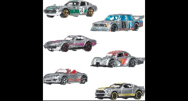 Mattel Hot Wheels Silver Series Die-Cast Vehicle 6-Pack 1/64 ZAMAC Vehicles