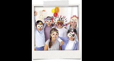 folia kindermasker 'Thema's', van karton, 6 motieven assorti