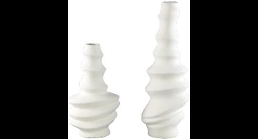 PTMD Bloempot Georgy - 20x14x36 cm - Keramiek - Wit