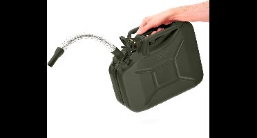 BW® Fuel Canister Metalen Benzineblik - Jerrycan 10 Liter met Schenktuit - Bronsgroen - TÜV-getest en UN-goedgekeurd - Gemaakt in Europa