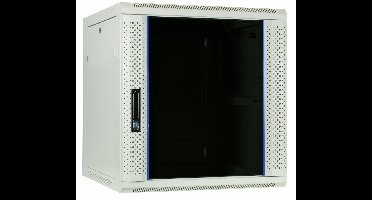 DSIT 12U witte wandkast met glazen deur 600x600x635mm (BxDxH) - serverbehuizing - serverrack - serverkast - 19 inch