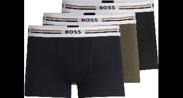 HUGO BOSS Revive trunks (3-pack) - heren boxers kort - zwart - blauw - groen