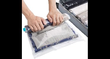 SilverRack Vacuumzakken voor Kleeding, Kussen, Jassen en Dekbedden | 10 Stuks in 2 Maten (5x Medium + 5x Large) | Vacuum Opbergzakken | Vacuümzakken voor Reizen, Koffer en Opslag | Vacumeerzakken