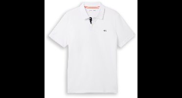 Tom Tailor - Piqué poloshirt van katoen - Maat XL - White