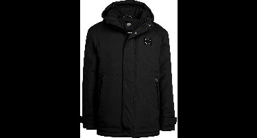 Petrol Industries - Jongens Parka Jas - Hooded parka - 100% polyester - Rits met drukknopen, zijzakken - Zwart - Maat 152