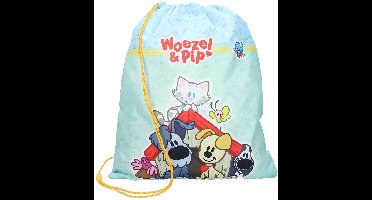 Vadobag gymtas Woezel & Pip plezier en magie blauw kindertas.